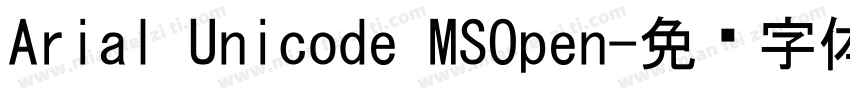 Arial Unicode MSOpen字体转换